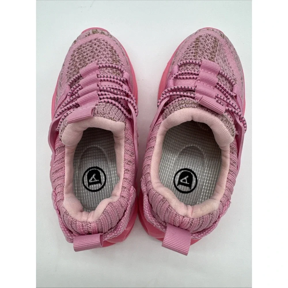 Kids Sneakers Girls Running Shoes Lightweight Outdoor Tennis Shoes 10 Pink New